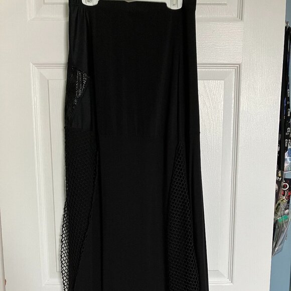 Goth long black skirt SMALL / MEDIUM - Picture 1 of 4